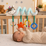 Spiral aktivitetslegetøj til baby med rangler - Billede 2