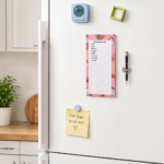 Magnetisk indkøbsliste til køleskab med penneholder – 2 dele - Billede 2