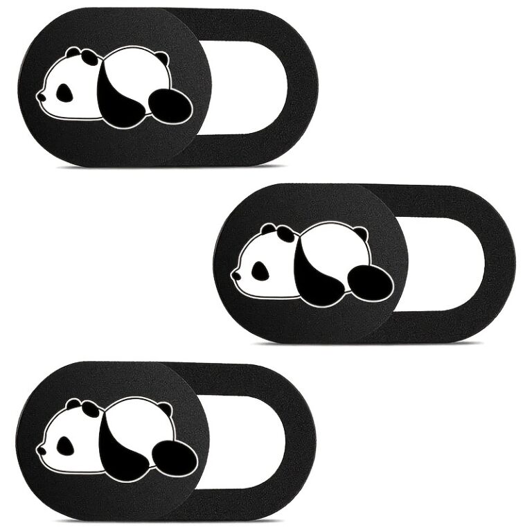 Ultratyndt webcamcover med skyder til laptop og mobil – 3 stk.