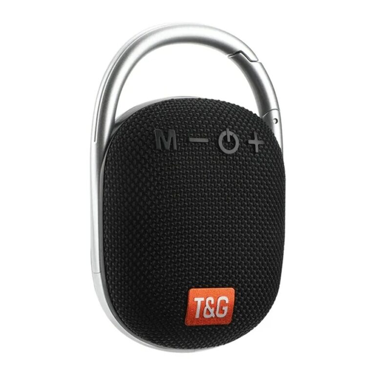 Mini Bluetooth højtaler med håndtag, IPX5 vandbeskyttelse, FM-radio og LED basmembran