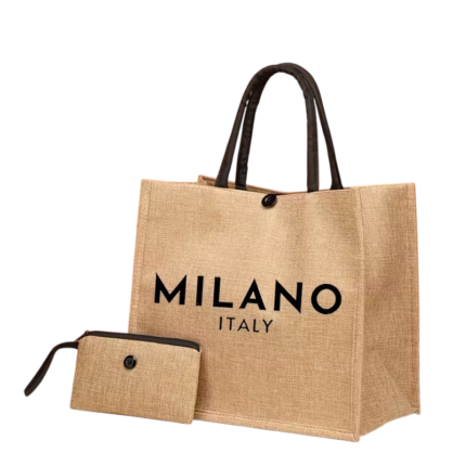 Milano shopper taske med matchende pung – 2 dele