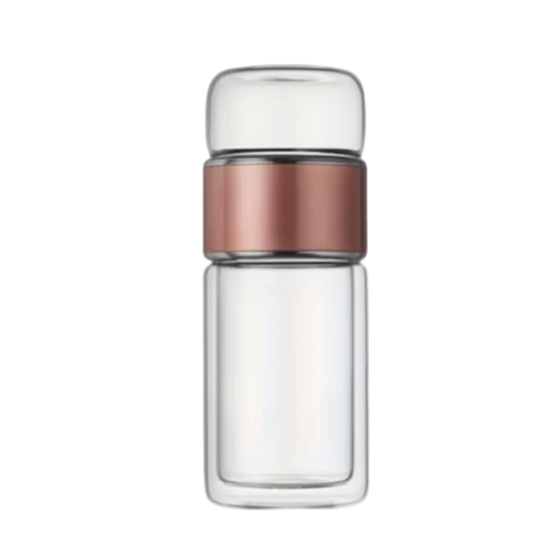 41780d11-d860-4c19-b680-7cb506390822 Dobbeltvægget tekrus i glas med separat bryggekammer og integreret tefilter