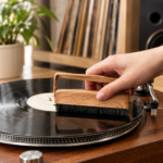 Antistatisk vinylpladebørste med kulfiber til LP-plader - Billede 2