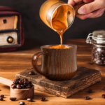 2 trækaffekopper med håndtag i massivt træ - Billede 2