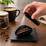 Keramisk doseringssæt til kaffebønner – 3 dele - Billede 2