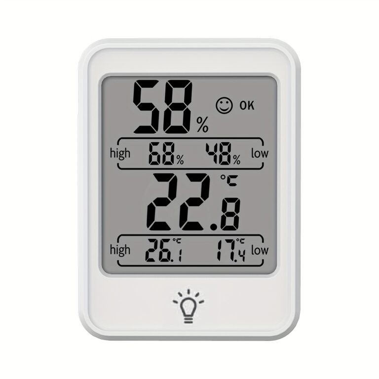 Digitalt termometer og hygrometer med baggrundslys og komfortindikator