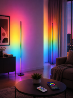 2 stk. smarte LED-gulvlamper med app og fjernbetjening - Billede 2