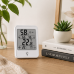 Digitalt termometer og hygrometer med baggrundslys - Billede 2