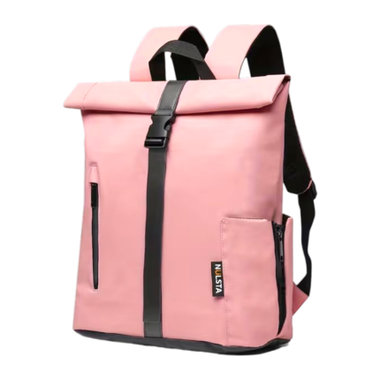 Letvægts rolltop rejserygsæk med laptoprum, frontlomme og justerbare skulderstropper