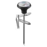 Mælketermometer med klips, analog urskive og måleprobe i rustfrit stål til kaffe og mælkeskum