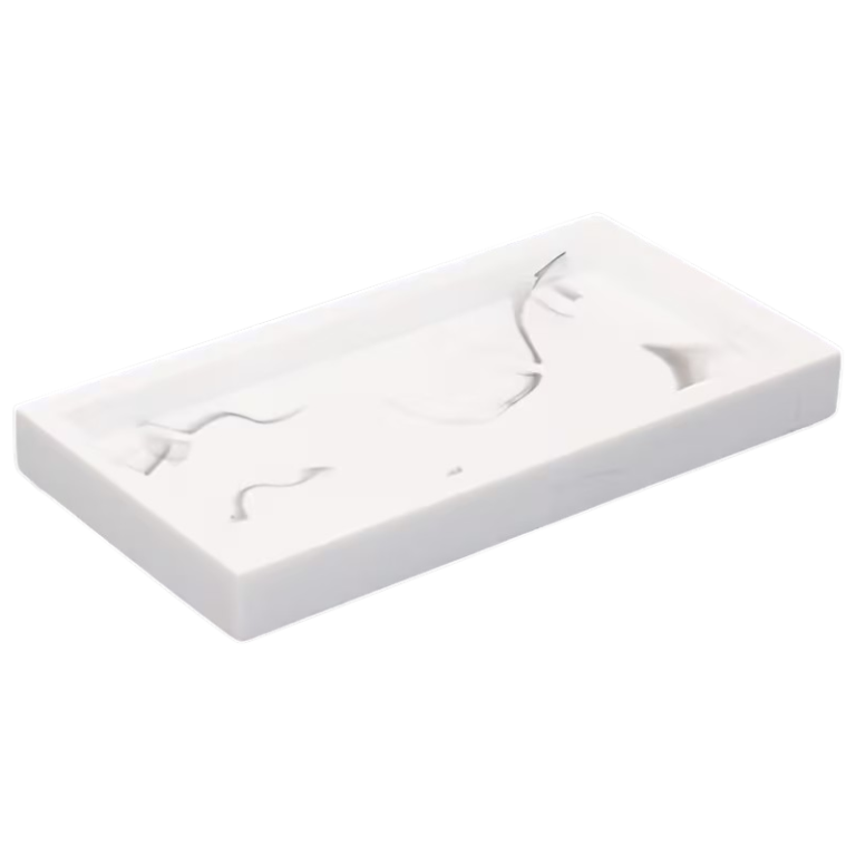 Badeværelsesbakke i kunstig marmor til sæbe, parfume og småting