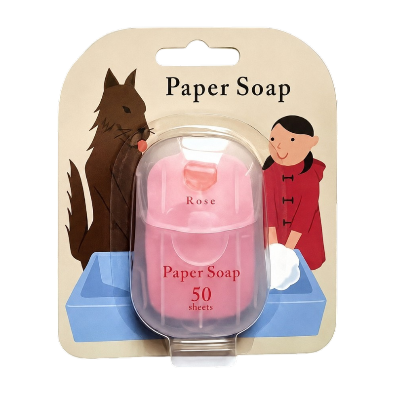 transparent (34) (7) Sæbepapir med lavendelduft i kompakt beholder med 50 ark